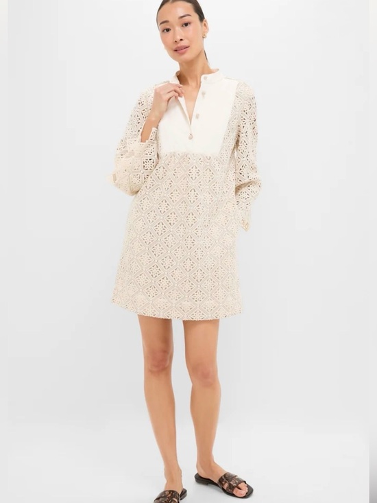 Tuckernuck Dresses & Skirts - Tuckernuck Tan Diamond Lace Mini Calliope Dress Size Medium New with Tags
$198